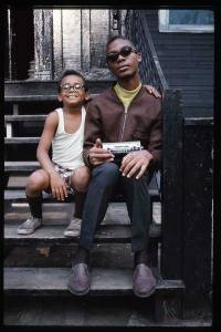 Brothers on Steps - Chicago, Near North Side, 1965
